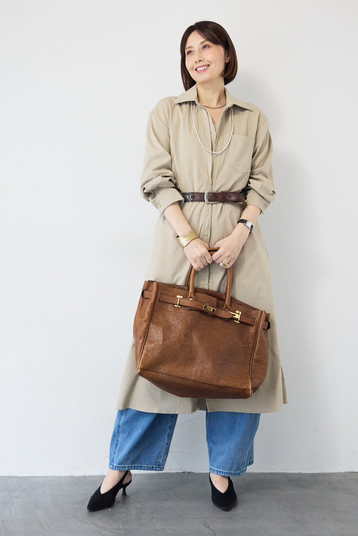 レイヤードシャツデザイン ワンピース