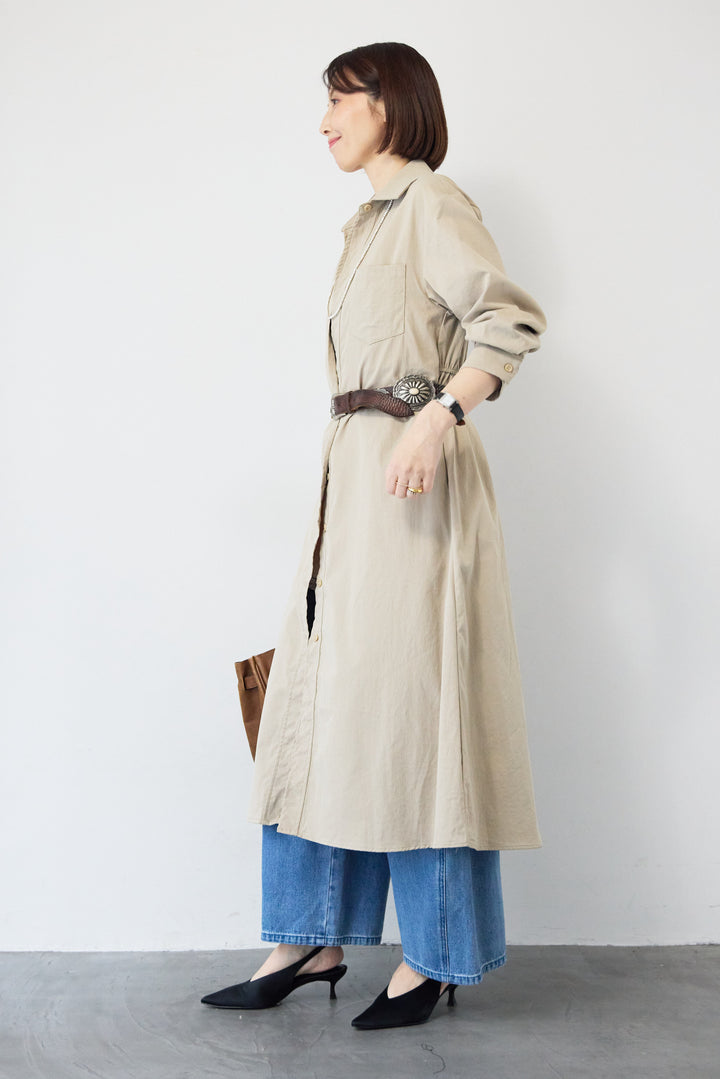 レイヤードシャツデザイン ワンピース