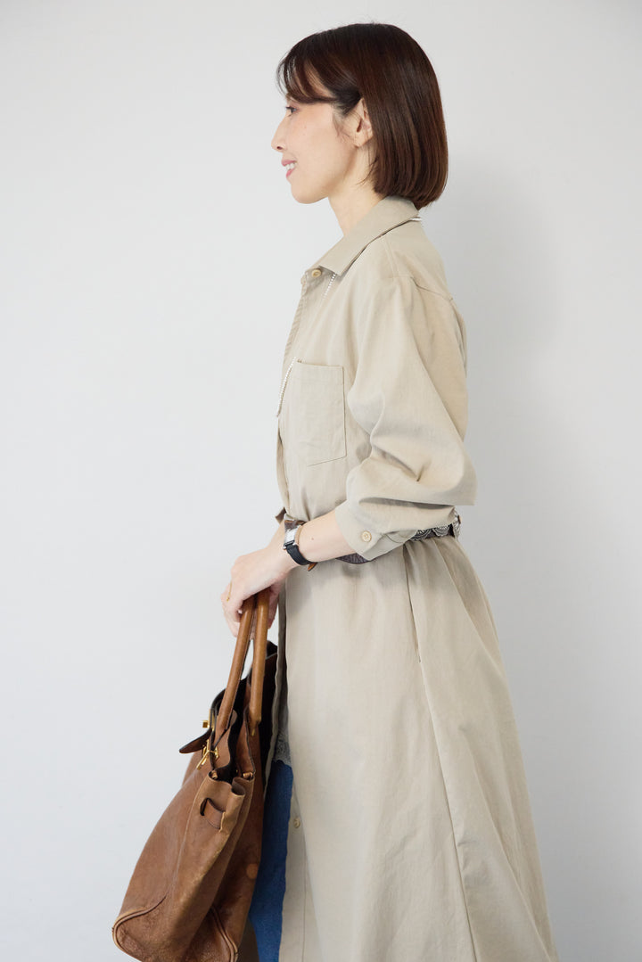 レイヤードシャツデザイン ワンピース