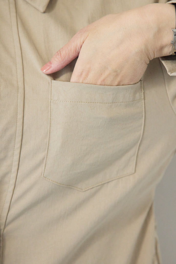 レイヤードシャツデザイン ワンピース