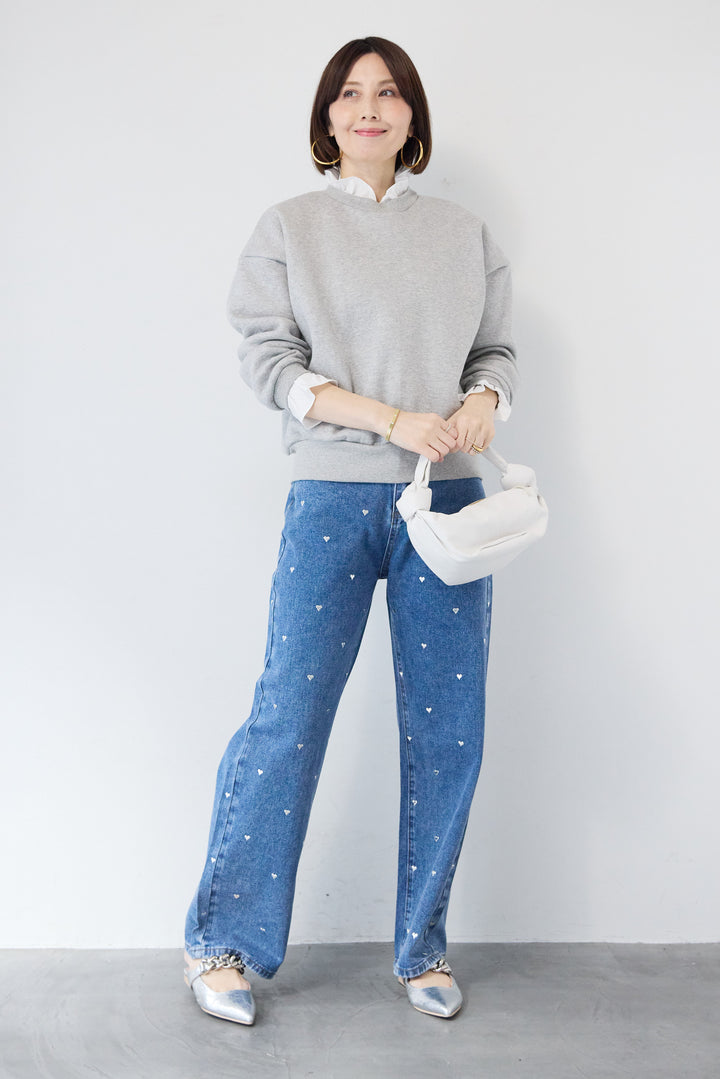 フリルレイヤードスウェットトップス