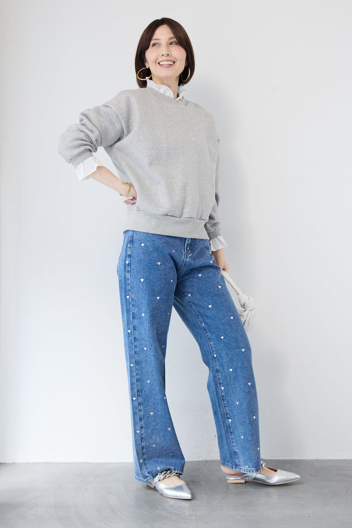 フリルレイヤードスウェットトップス