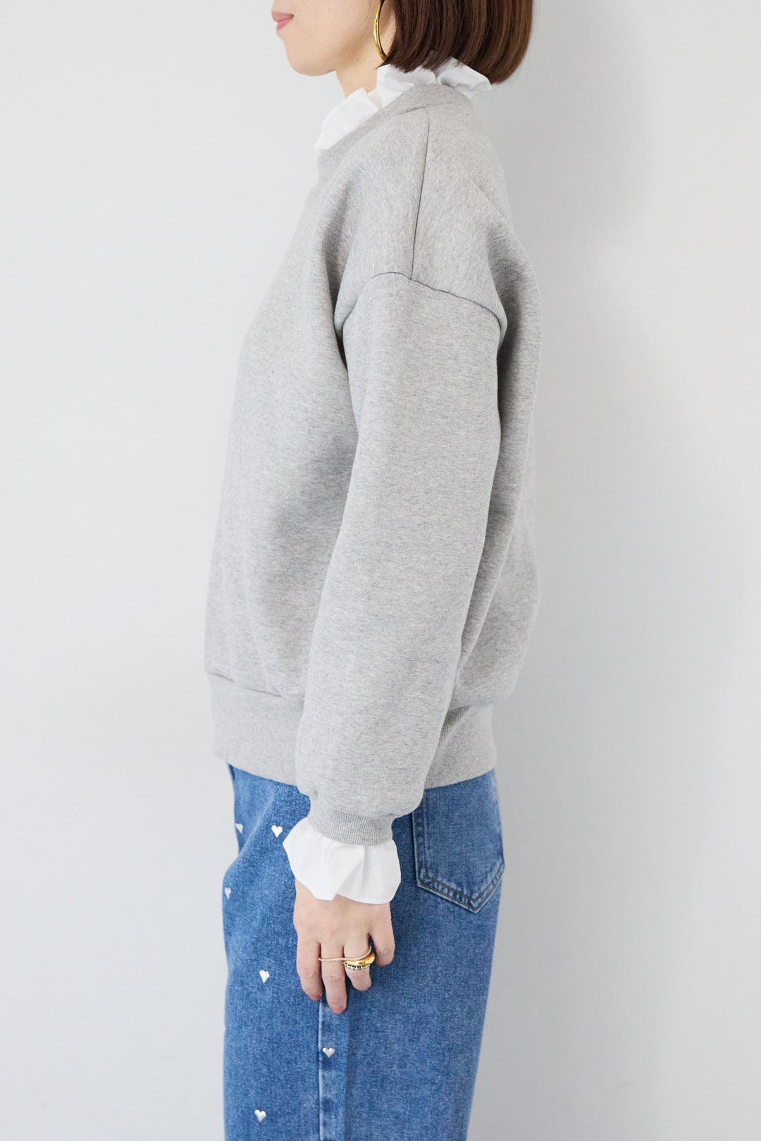 フリルレイヤードスウェットトップス