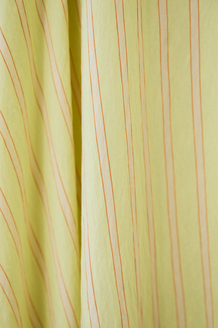 [SET]マルチストライプ切替 バンドカラー比翼ブラウス（セットアップ対応）+バイアスストライプ パネルフレアスカート（セットアップ対応）(2set)