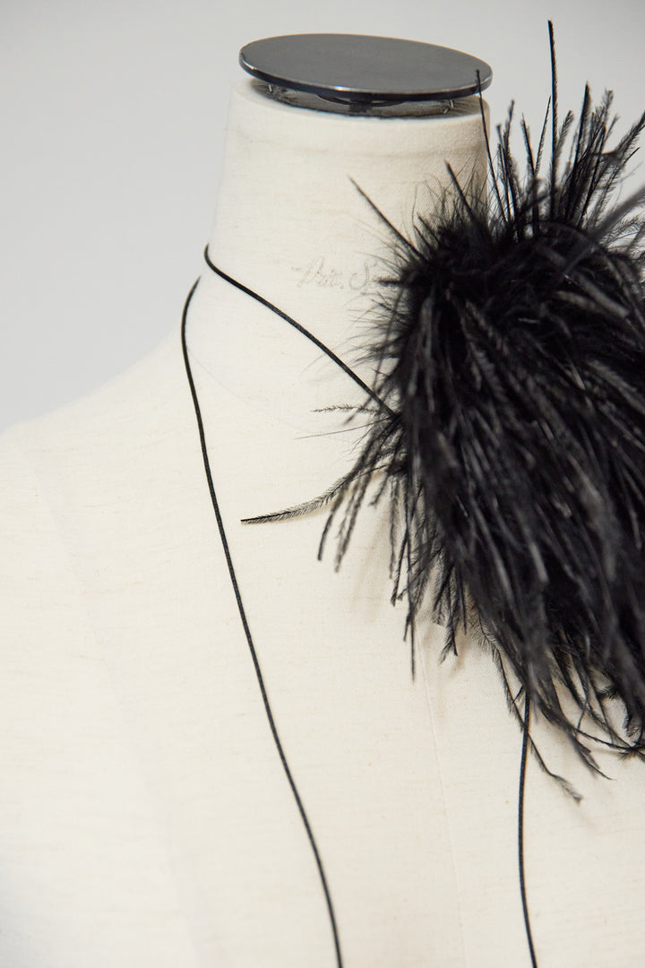 ボリュームマラボーファー コサージュ