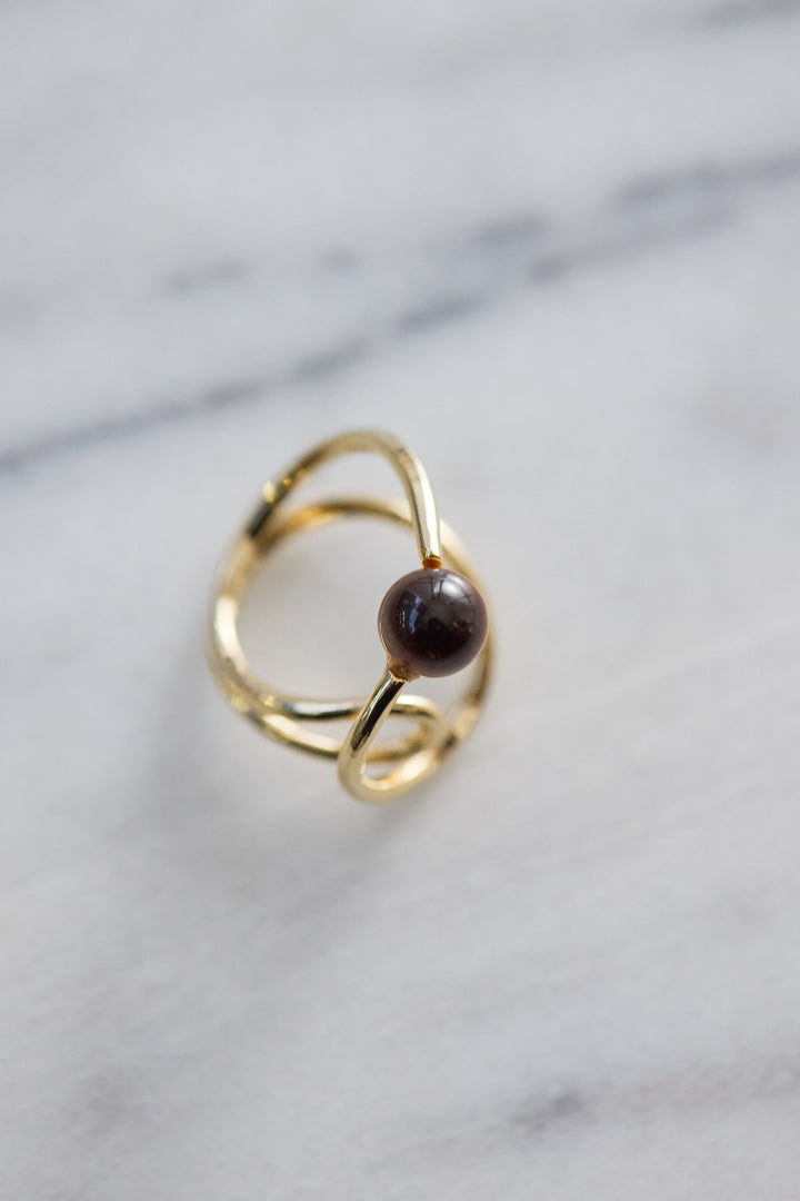 ニュアンスウェーブ ストーンリング