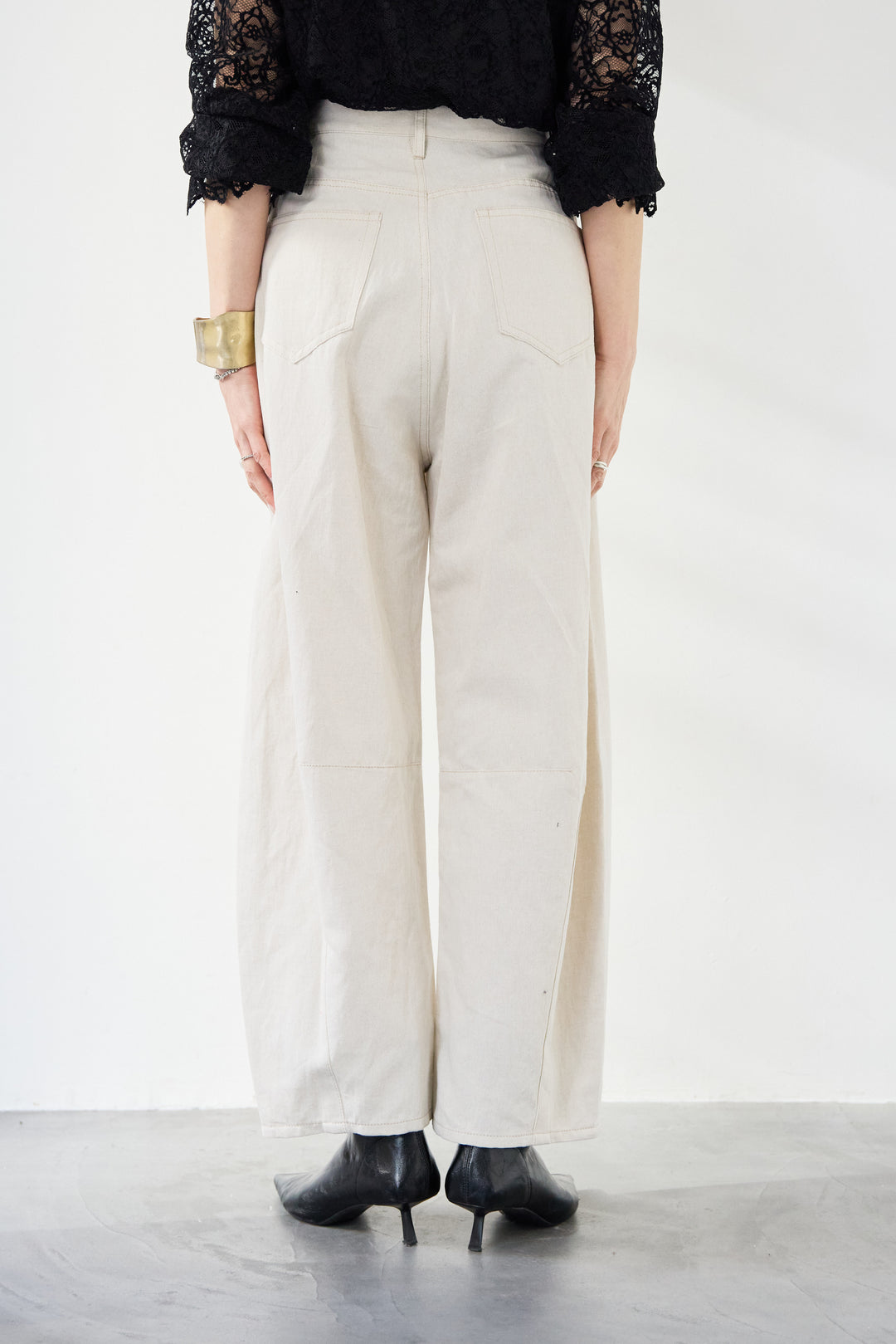 リネンデニムカーブパンツ