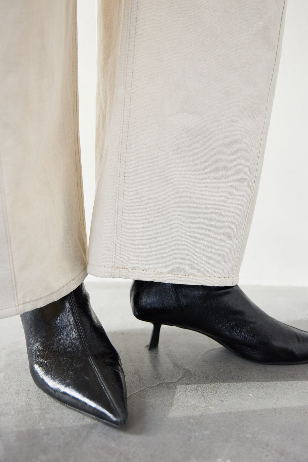 リネンデニムカーブパンツ