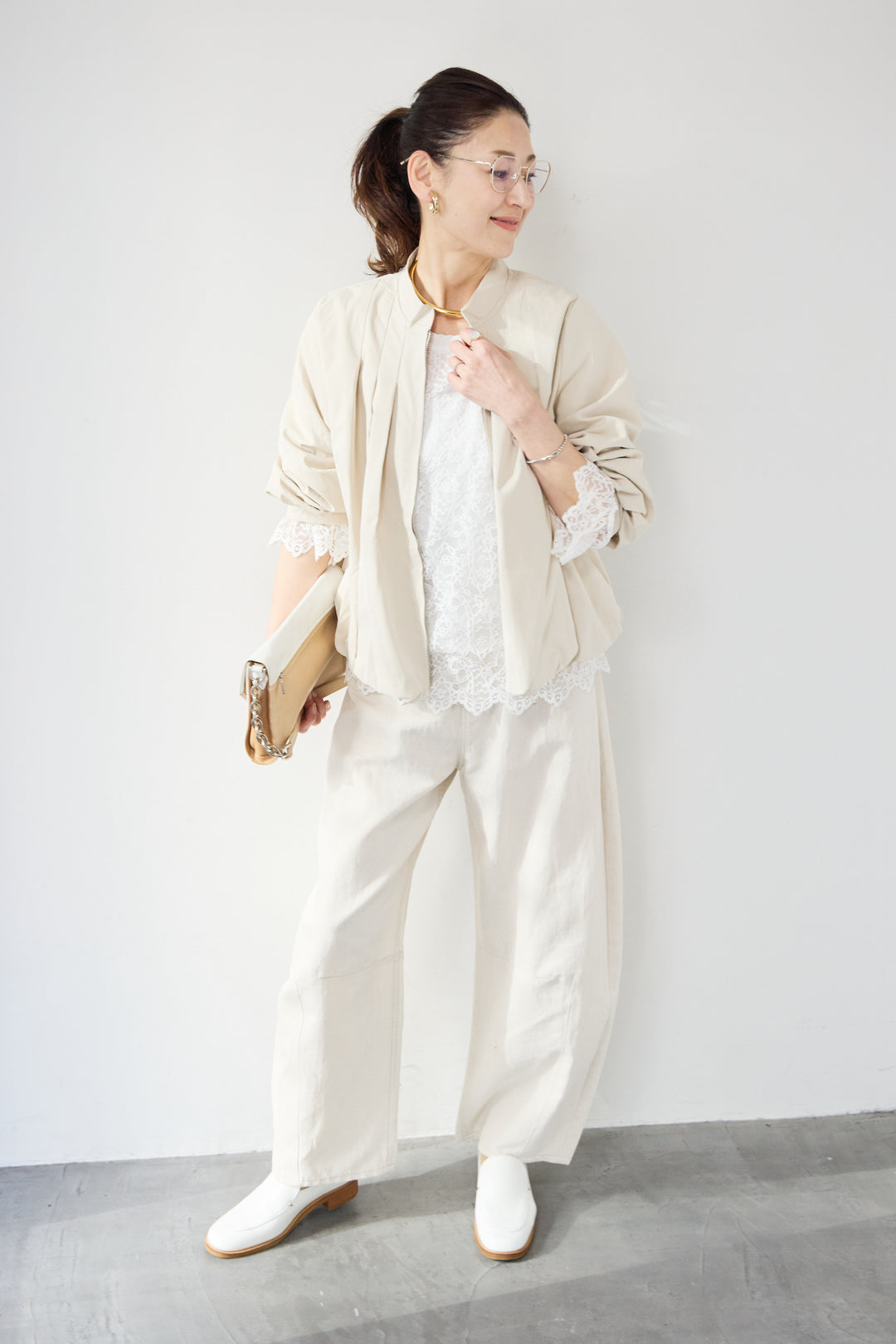 タックギャザーライトジャケット