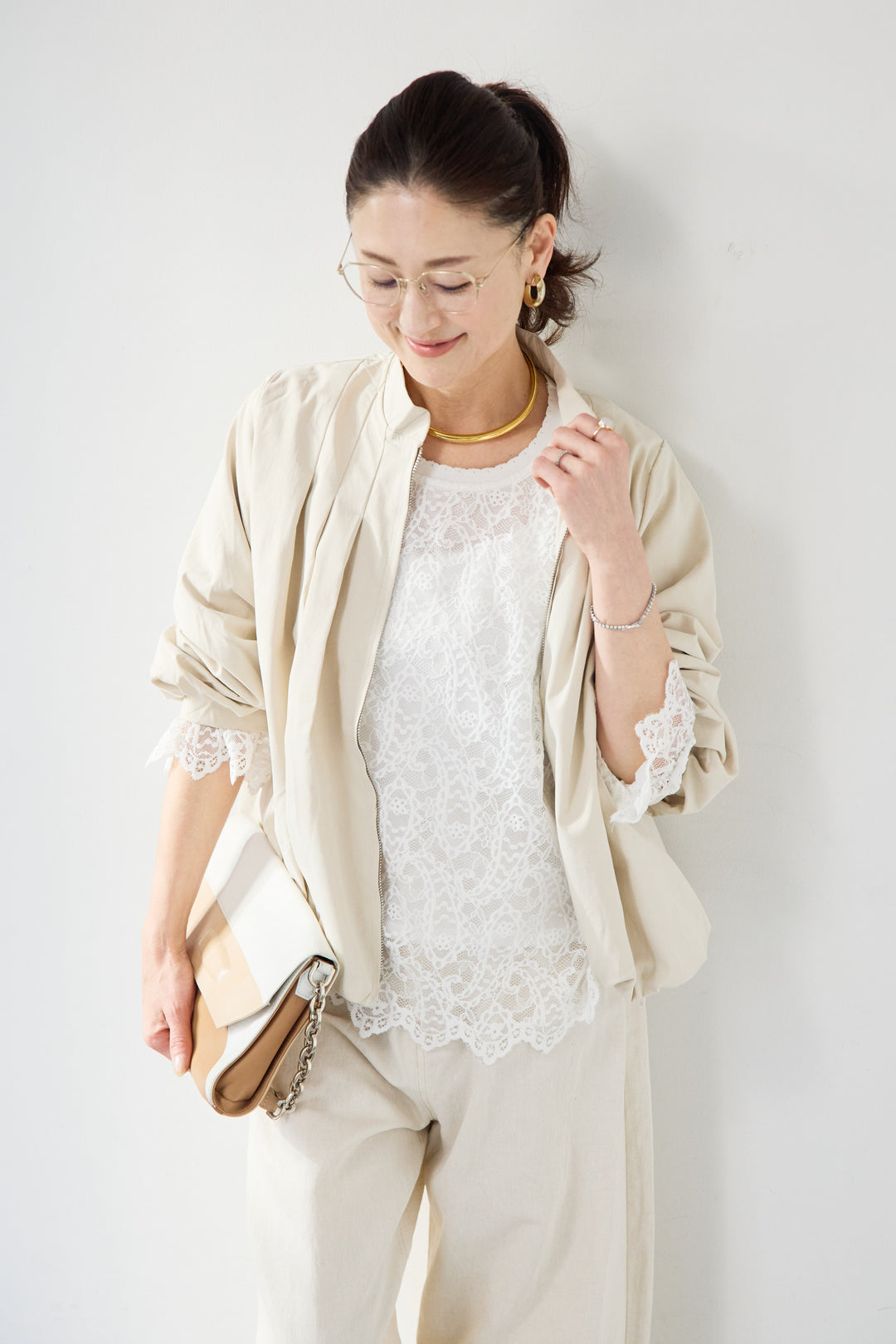 タックギャザーライトジャケット