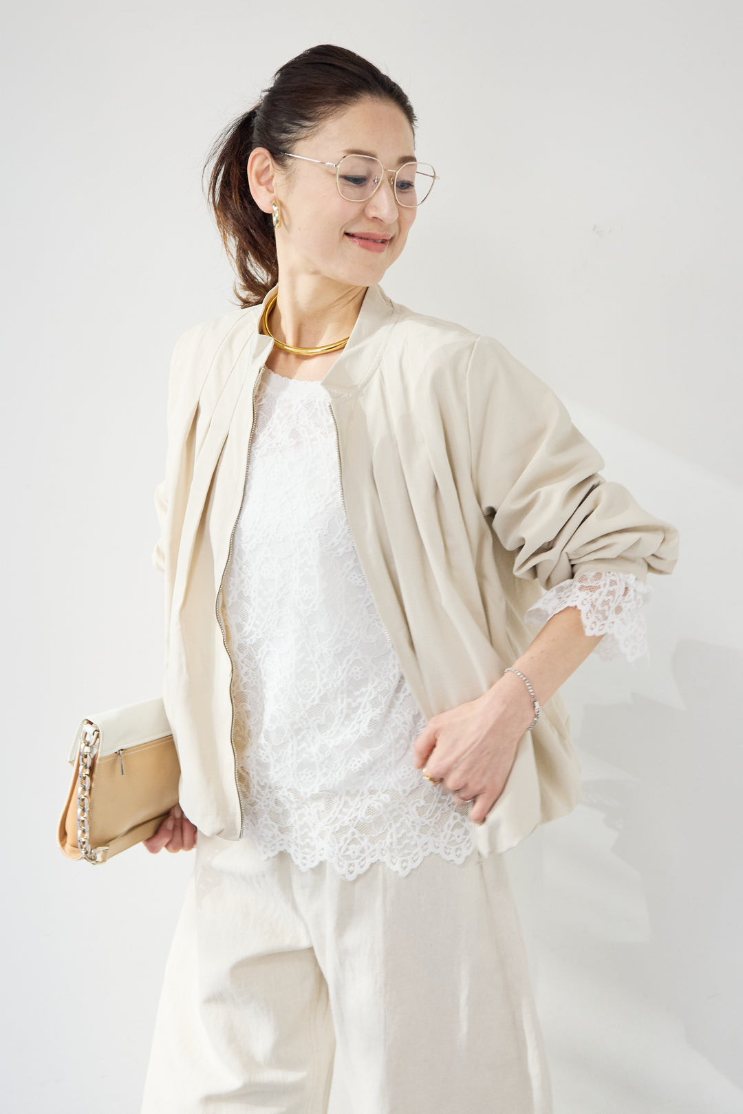 タックギャザーライトジャケット