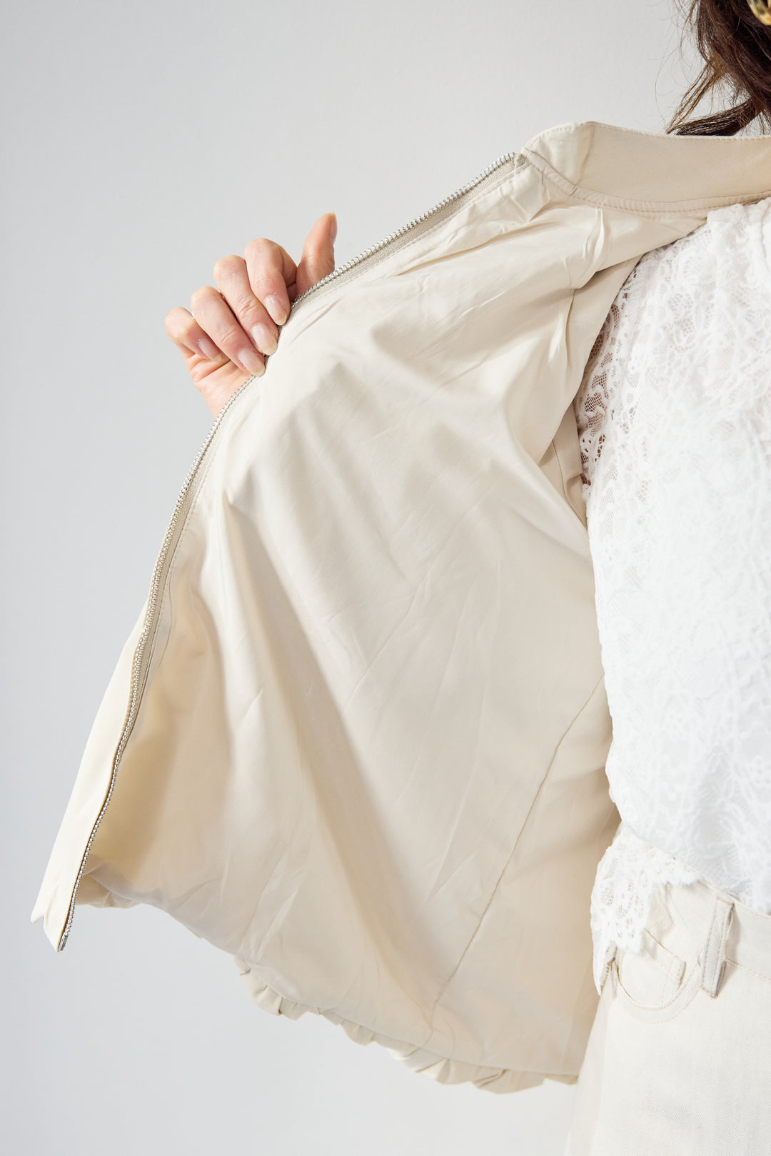 タックギャザーライトジャケット