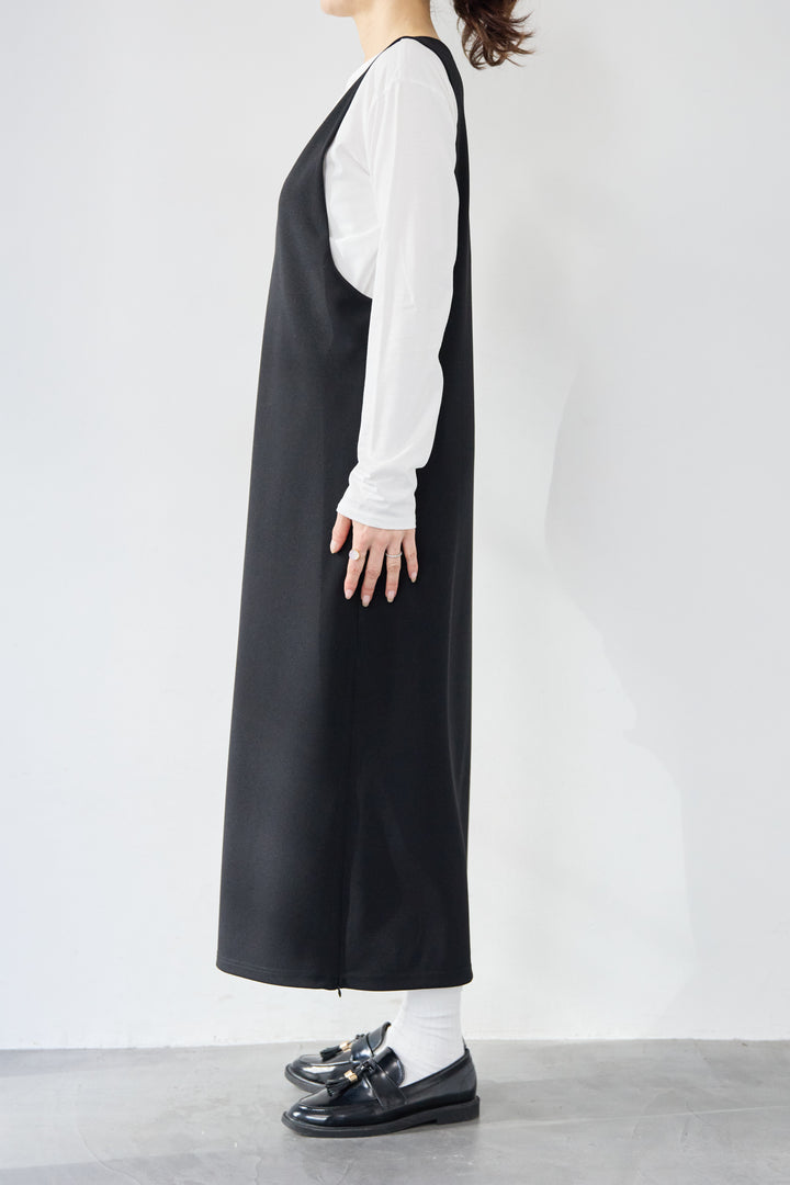 ロゴロンT付き Vネックジャンパースカートセット