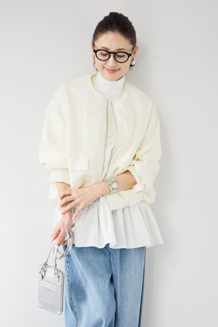 ふくれジャガードバルーンブルゾン