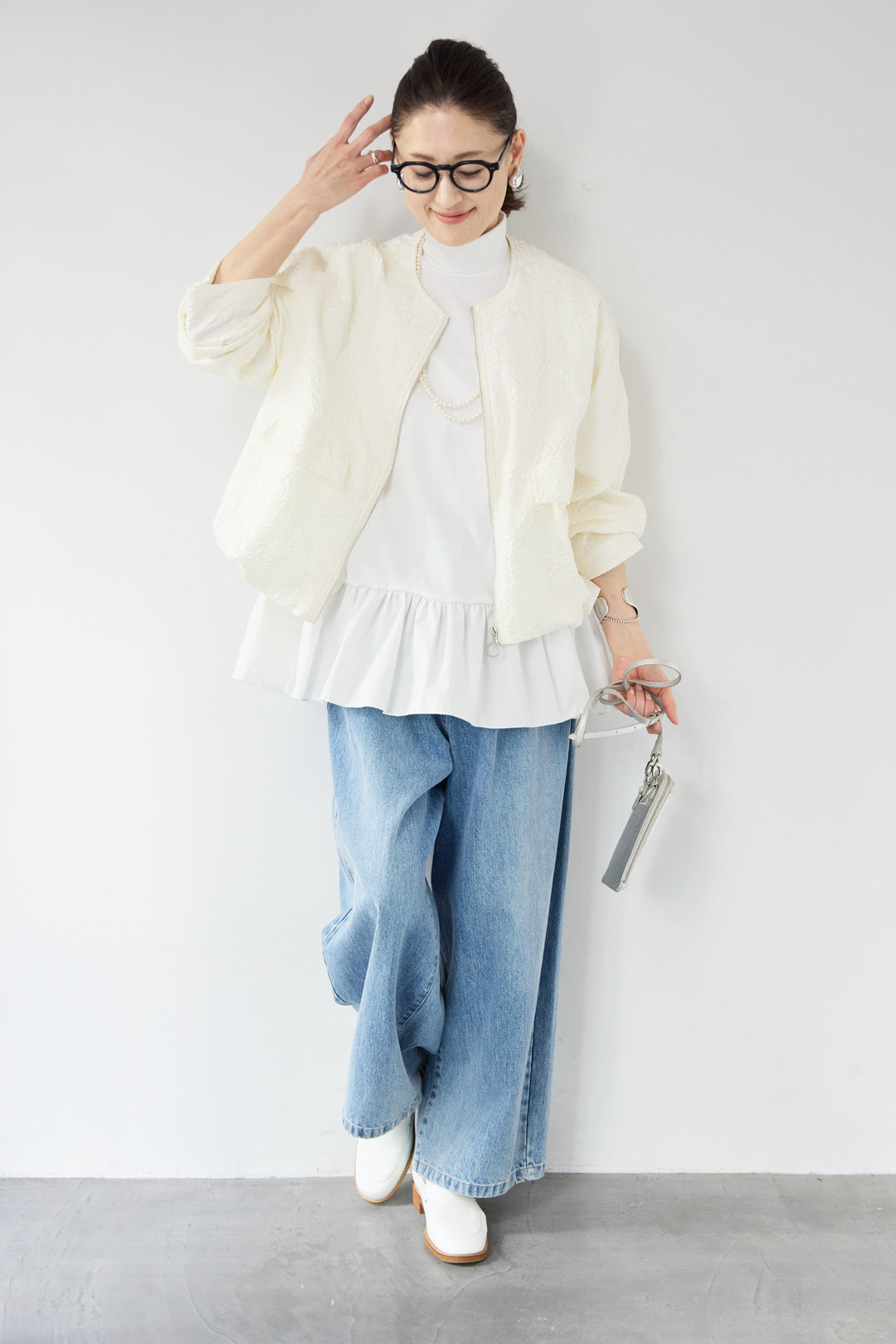 ふくれジャガードバルーンブルゾン