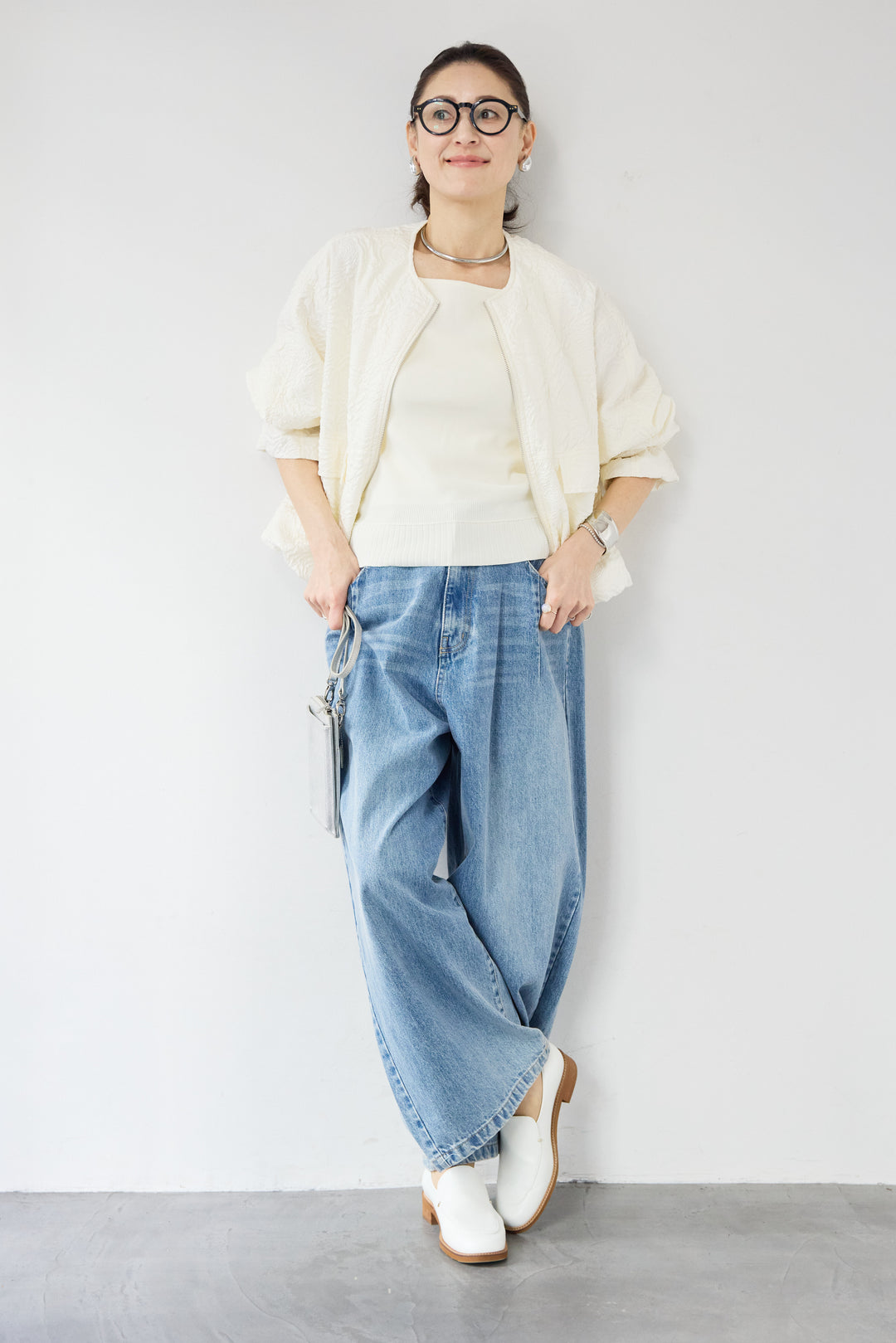 ふくれジャガードバルーンブルゾン