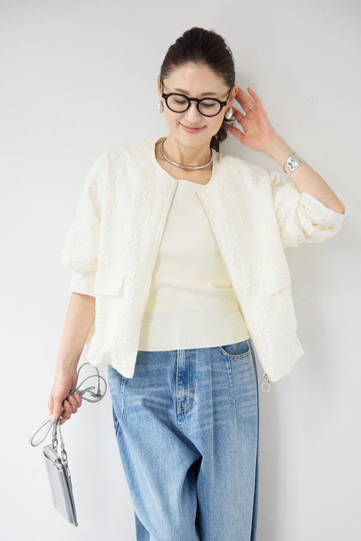 ふくれジャガードバルーンブルゾン