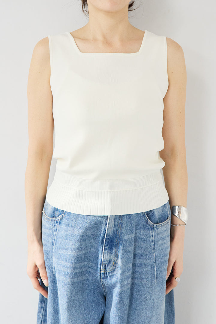 【前後2WAY】スクエアニットタンク