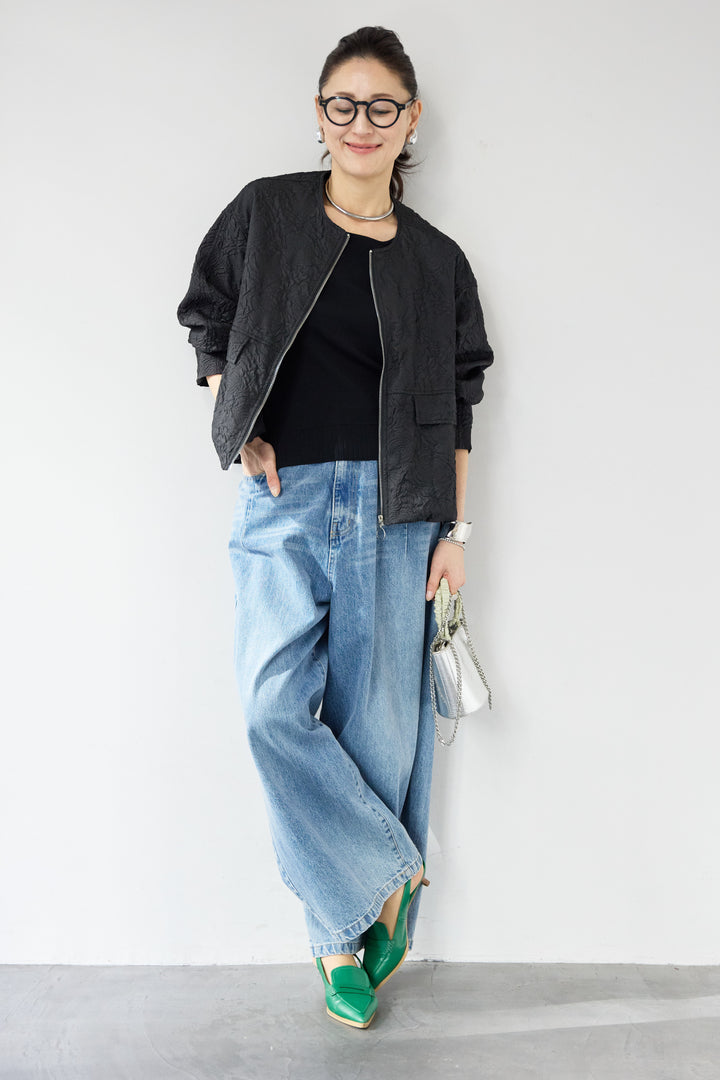 ふくれジャガードバルーンブルゾン