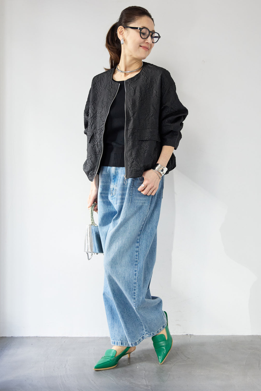 ふくれジャガードバルーンブルゾン