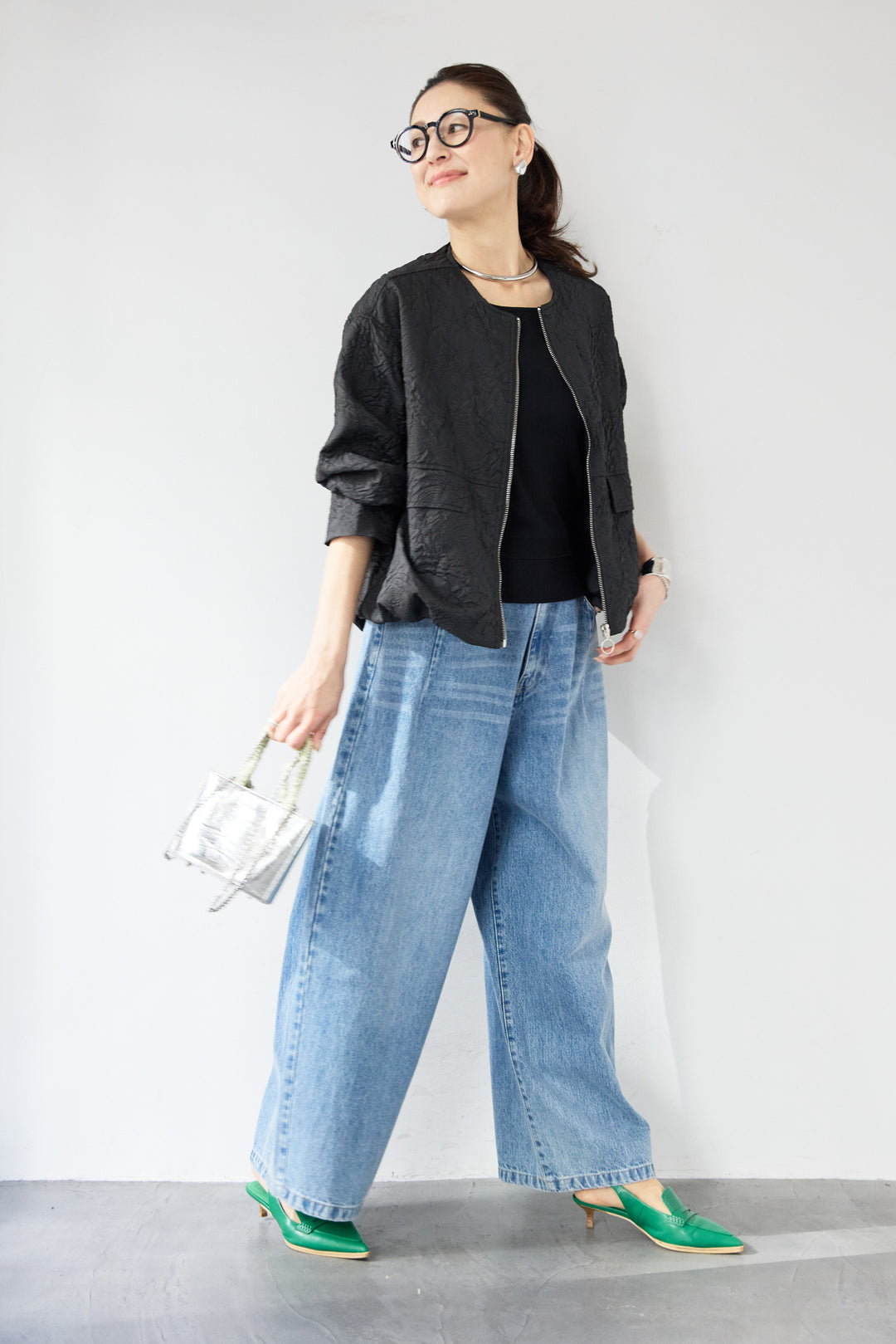 ふくれジャガードバルーンブルゾン