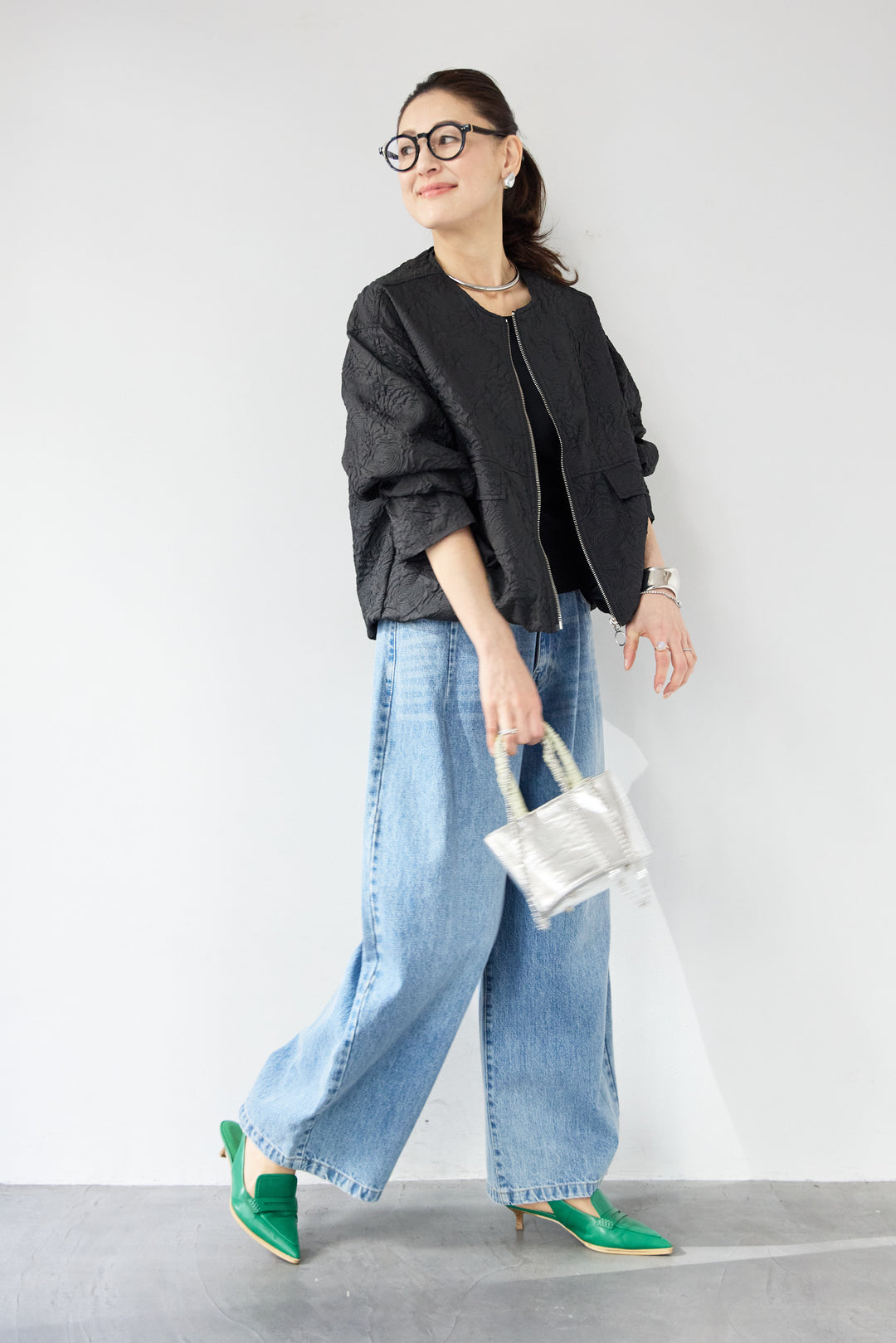 ふくれジャガードバルーンブルゾン