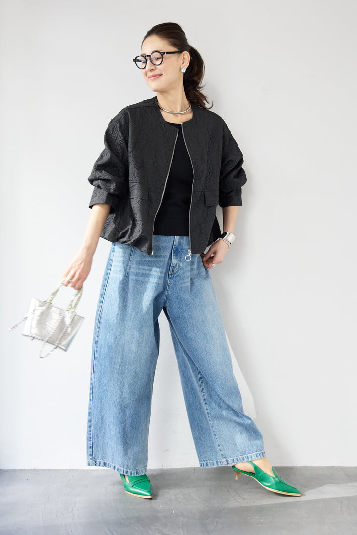 ふくれジャガードバルーンブルゾン