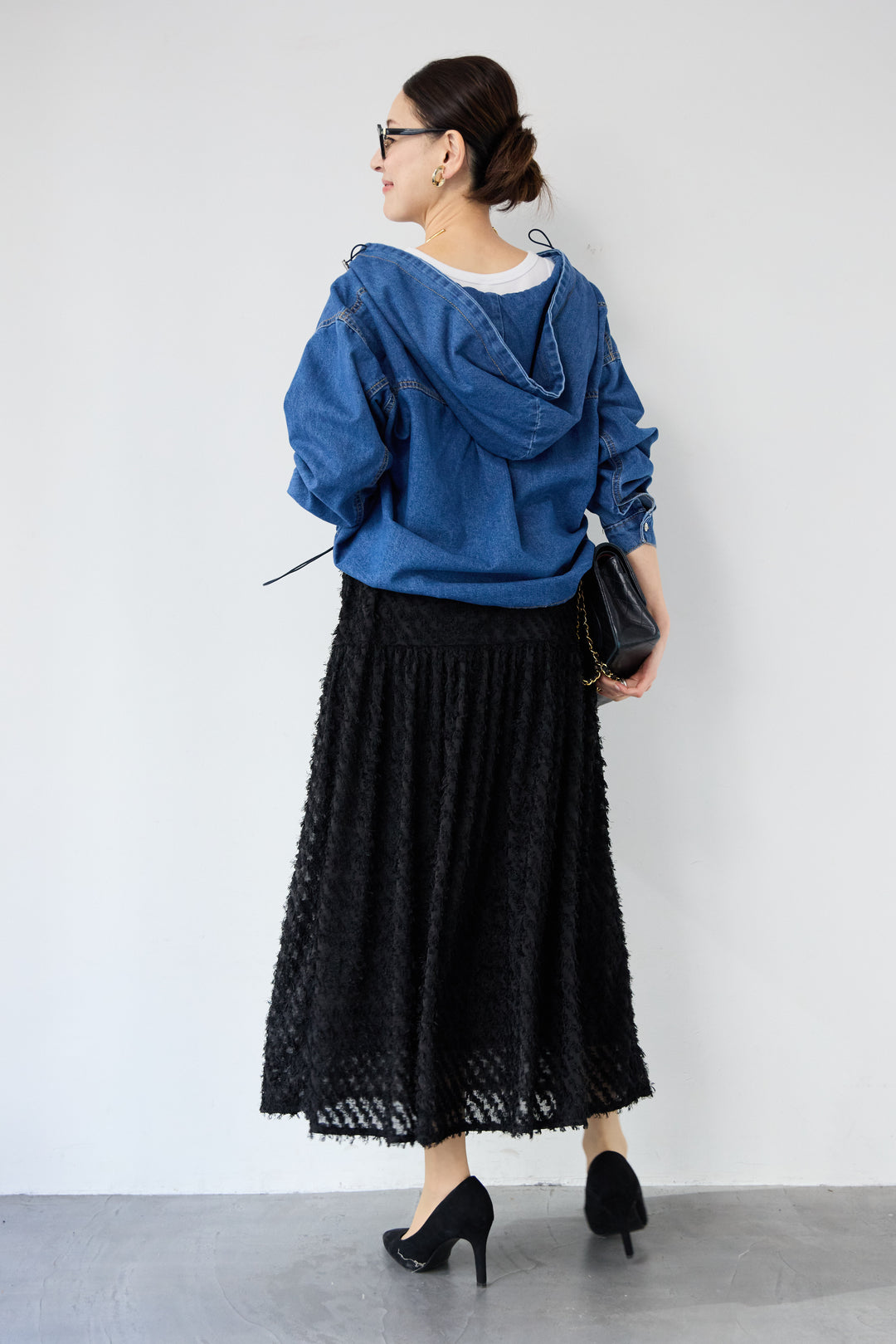 フリンジジャガード ティアードスカート