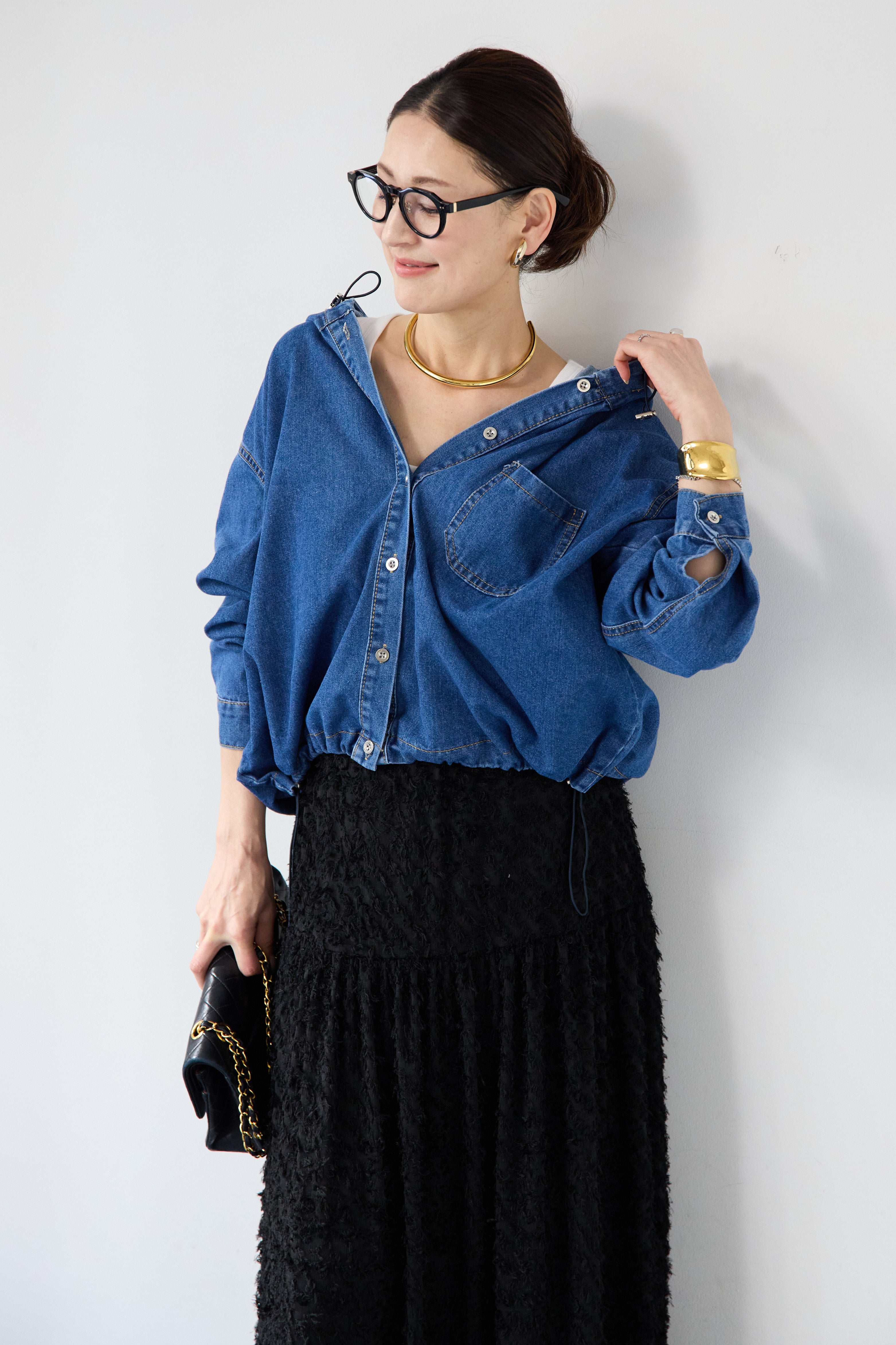 デニムフード シャツブルゾン – plusotoha