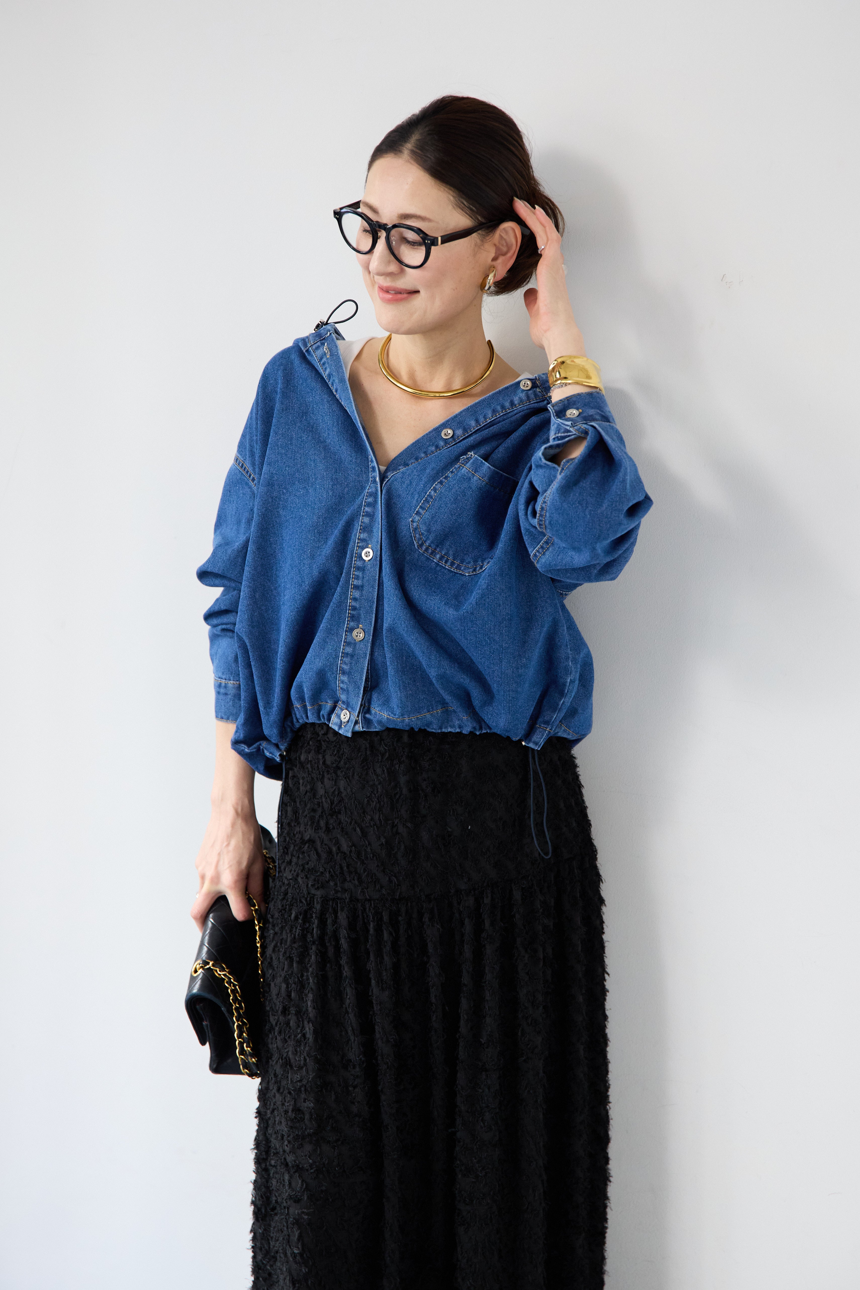 デニムフード シャツブルゾン – plusotoha