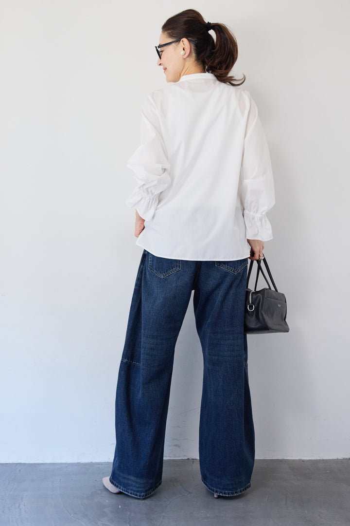 チュールフリルブラウス