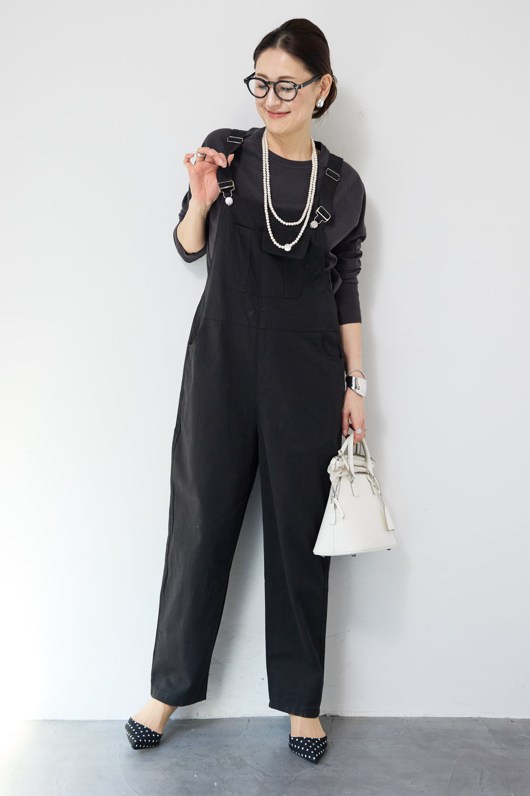 フロントポケット サロペットパンツ