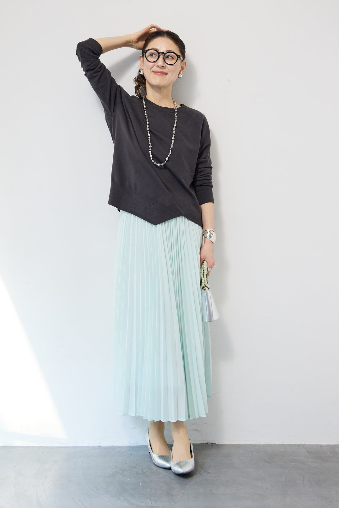 ポリエステルボイルプリーツスカート