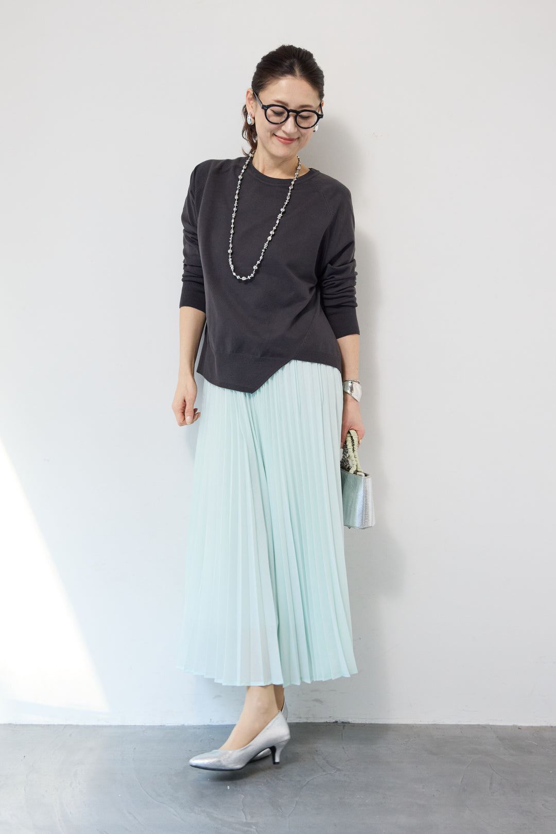 ポリエステルボイルプリーツスカート