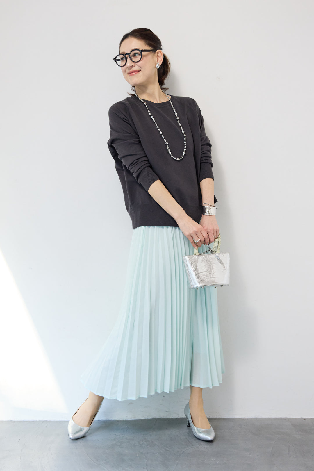 ポリエステルボイルプリーツスカート