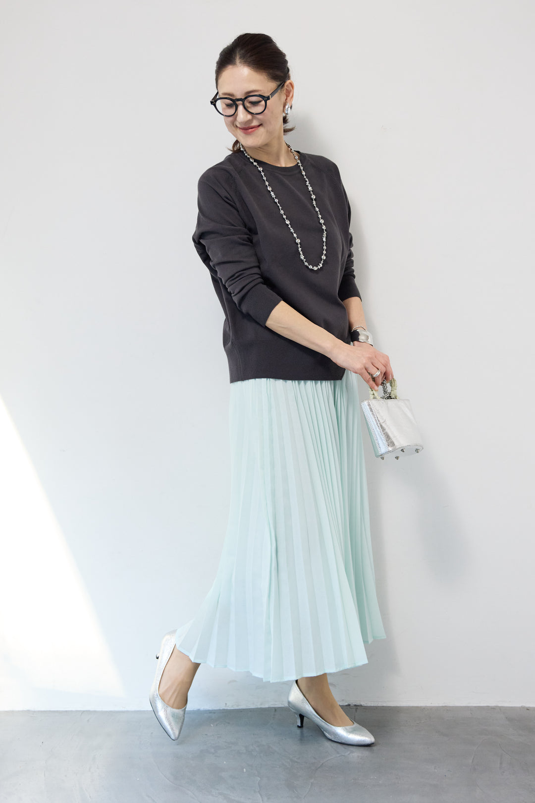 ポリエステルボイルプリーツスカート