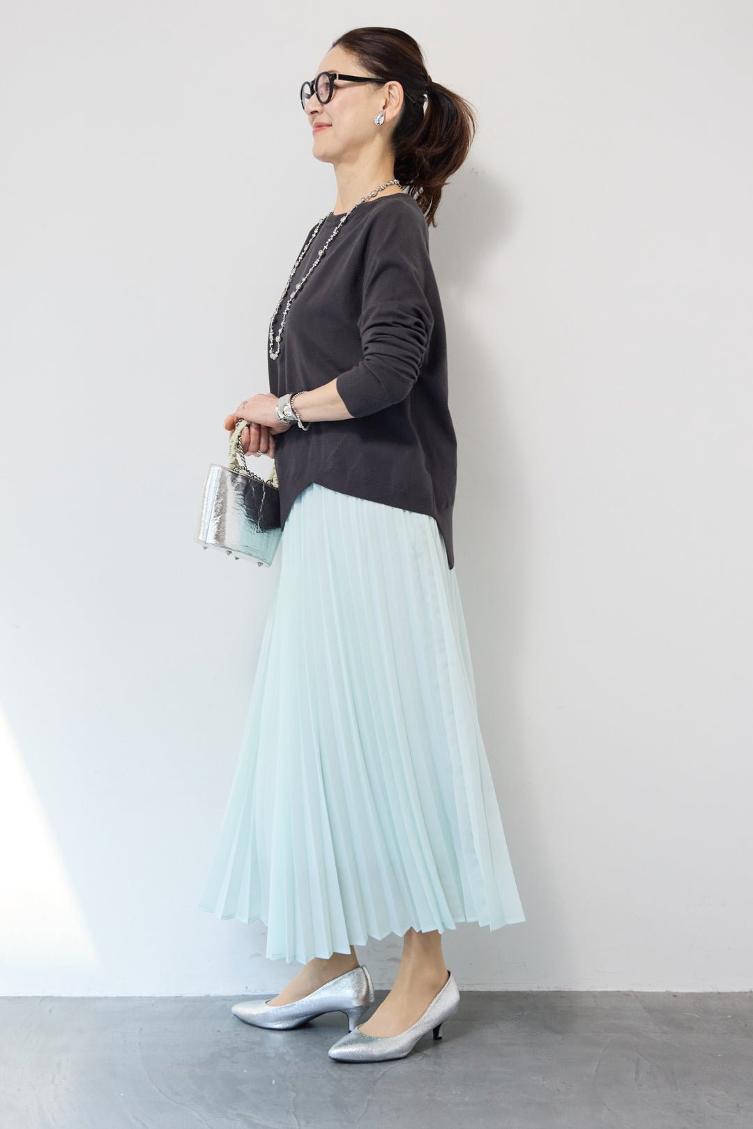 ポリエステルボイルプリーツスカート