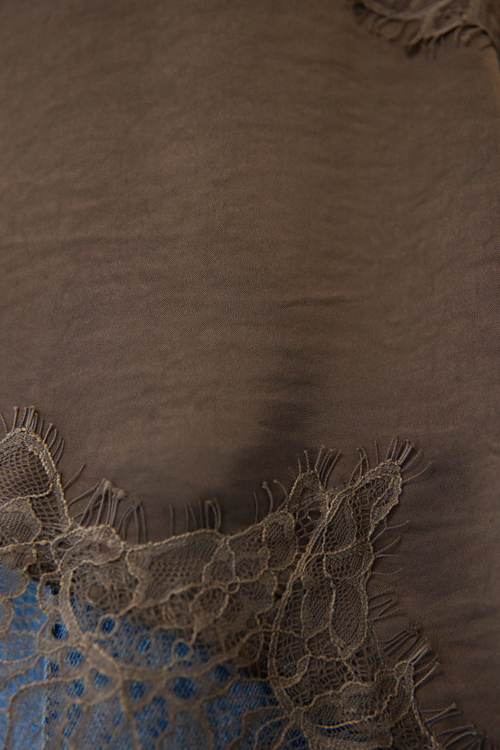 アシメレースロングキャミソール