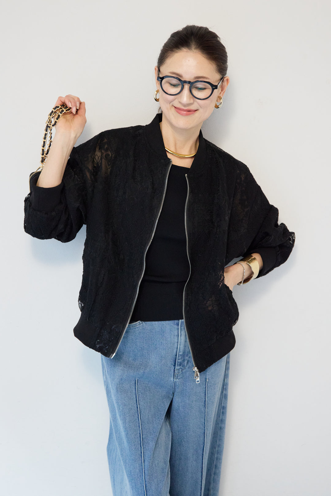 レースシアーブルゾン