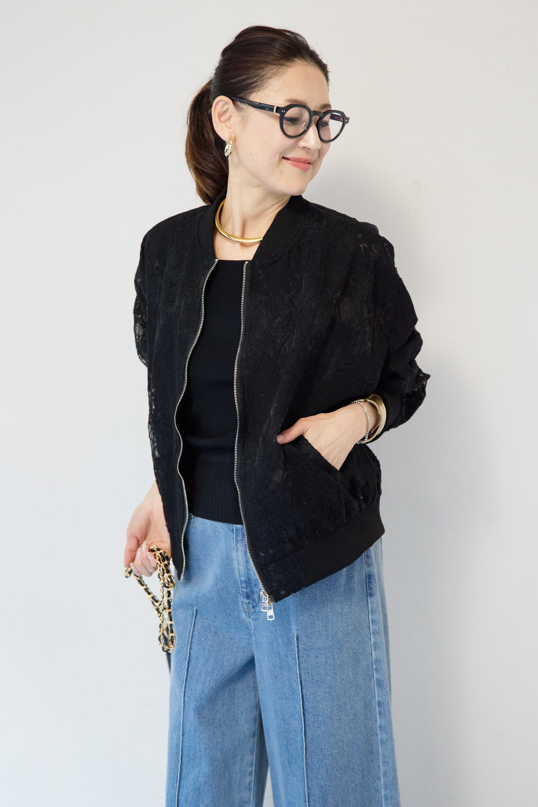 レースシアーブルゾン