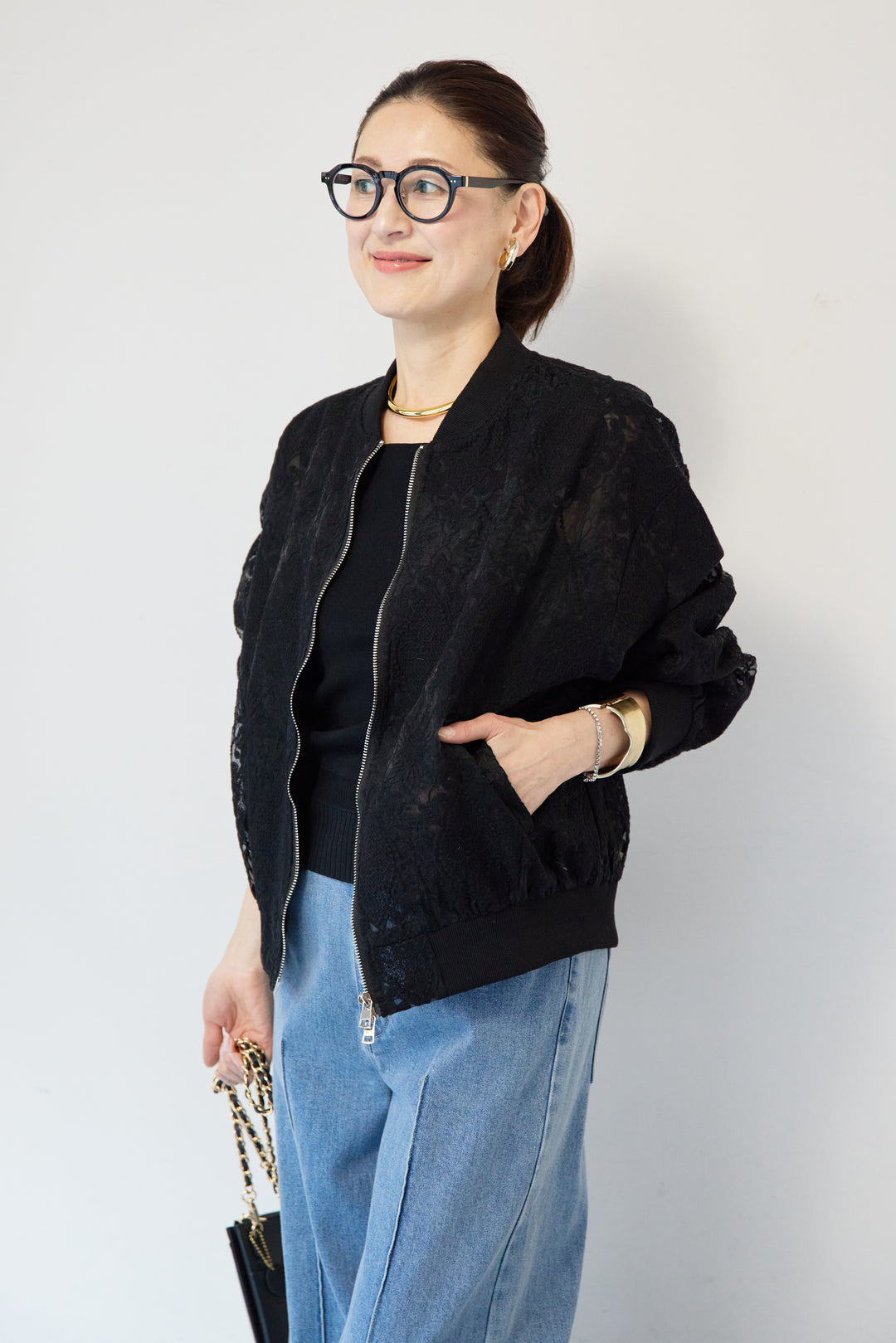 レースシアーブルゾン