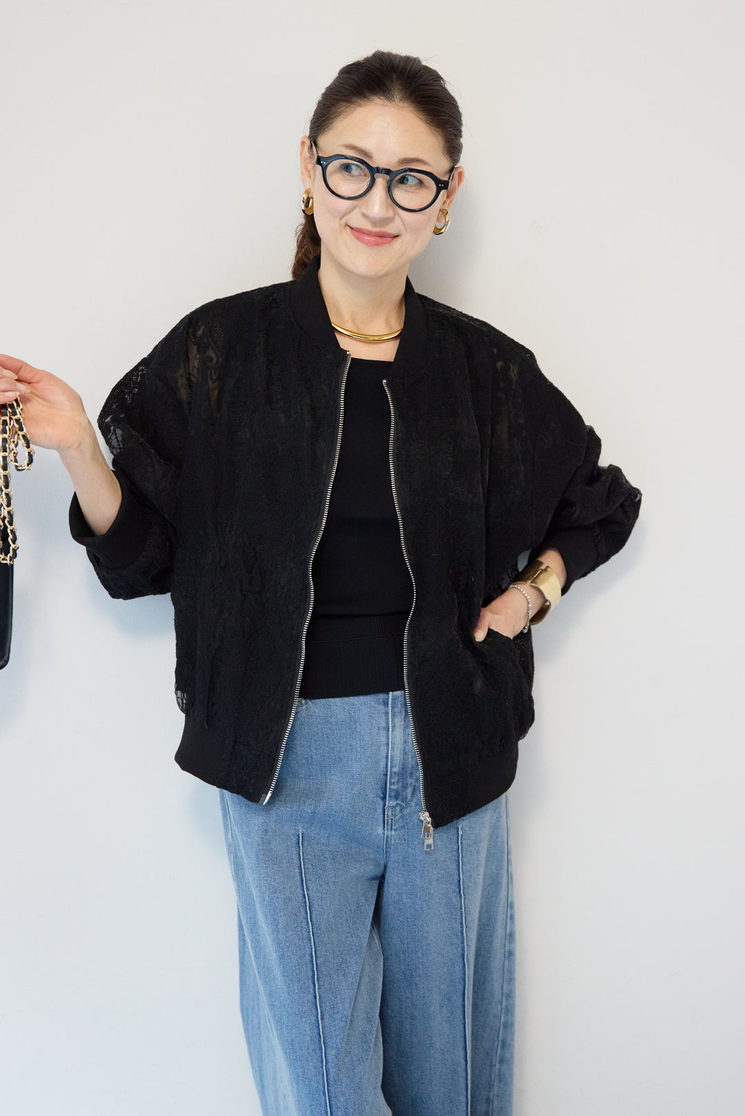 レースシアーブルゾン