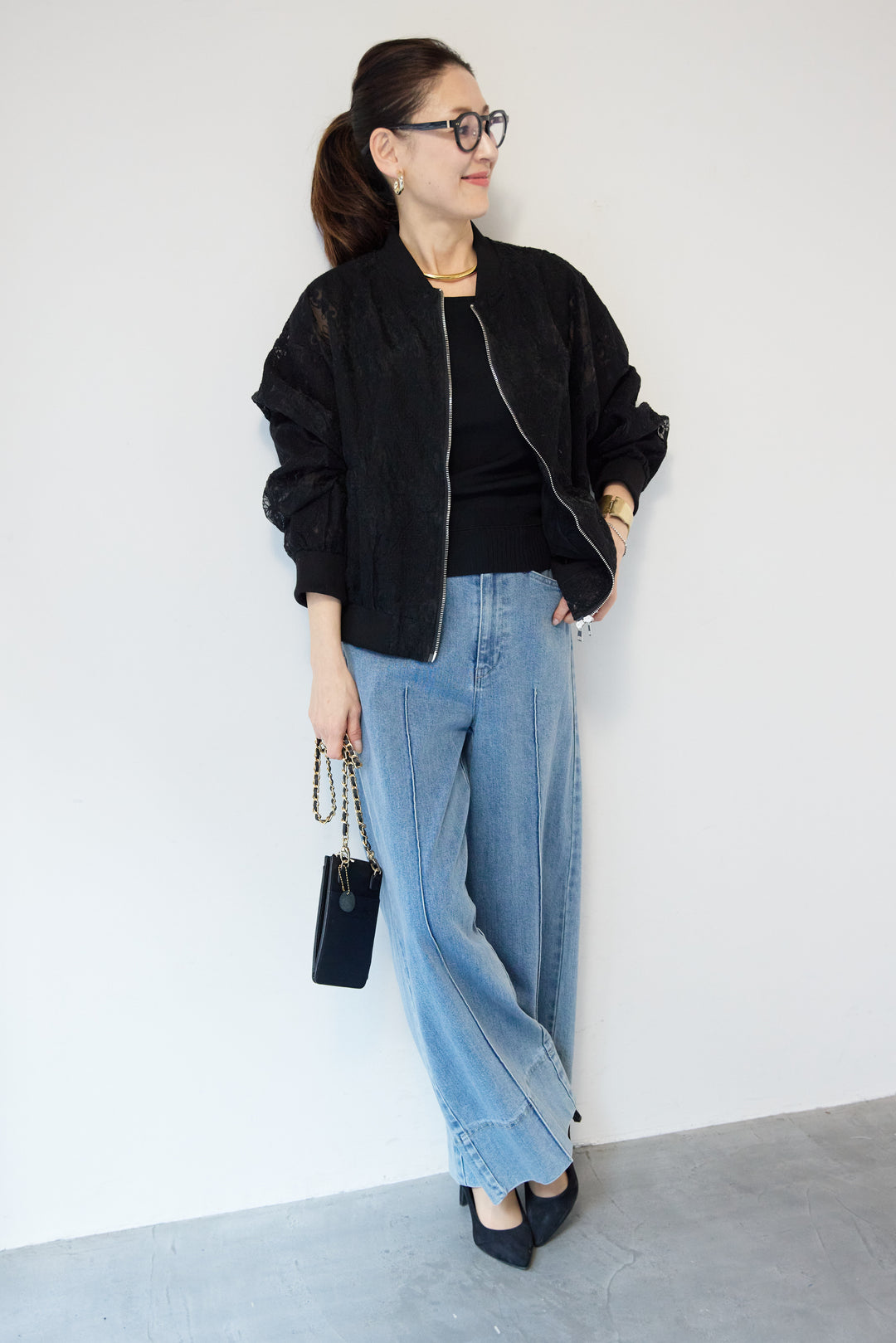 レースシアーブルゾン