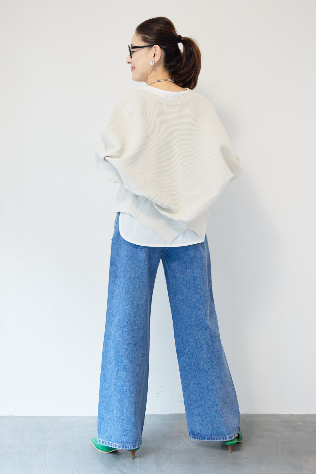 ハートスタッズ デニムパンツ