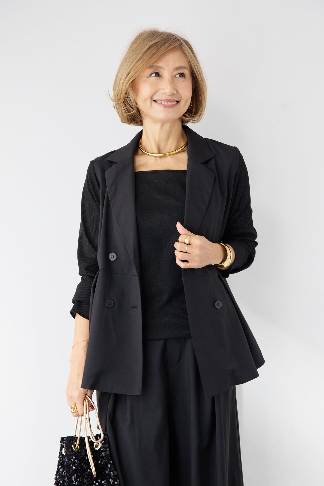 ツイルタック ペプラムベスト（セットアップ対応）