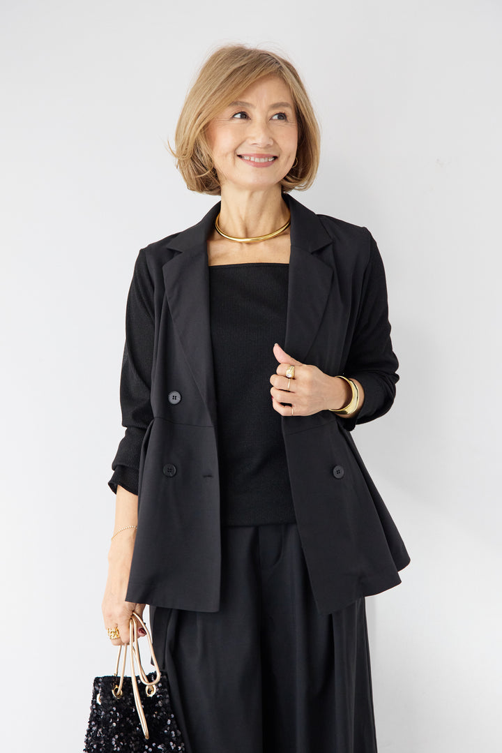 2タック ベルテッド・ワイドストレートパンツ（セットアップ対応）