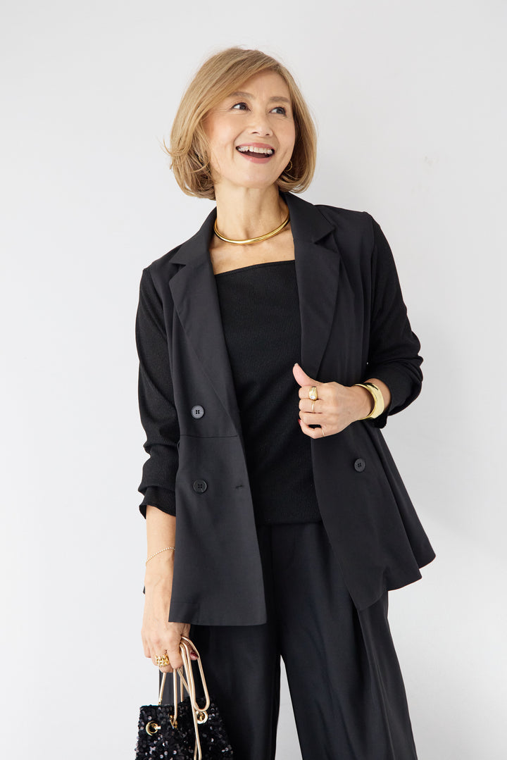 ツイルタック ペプラムベスト（セットアップ対応）