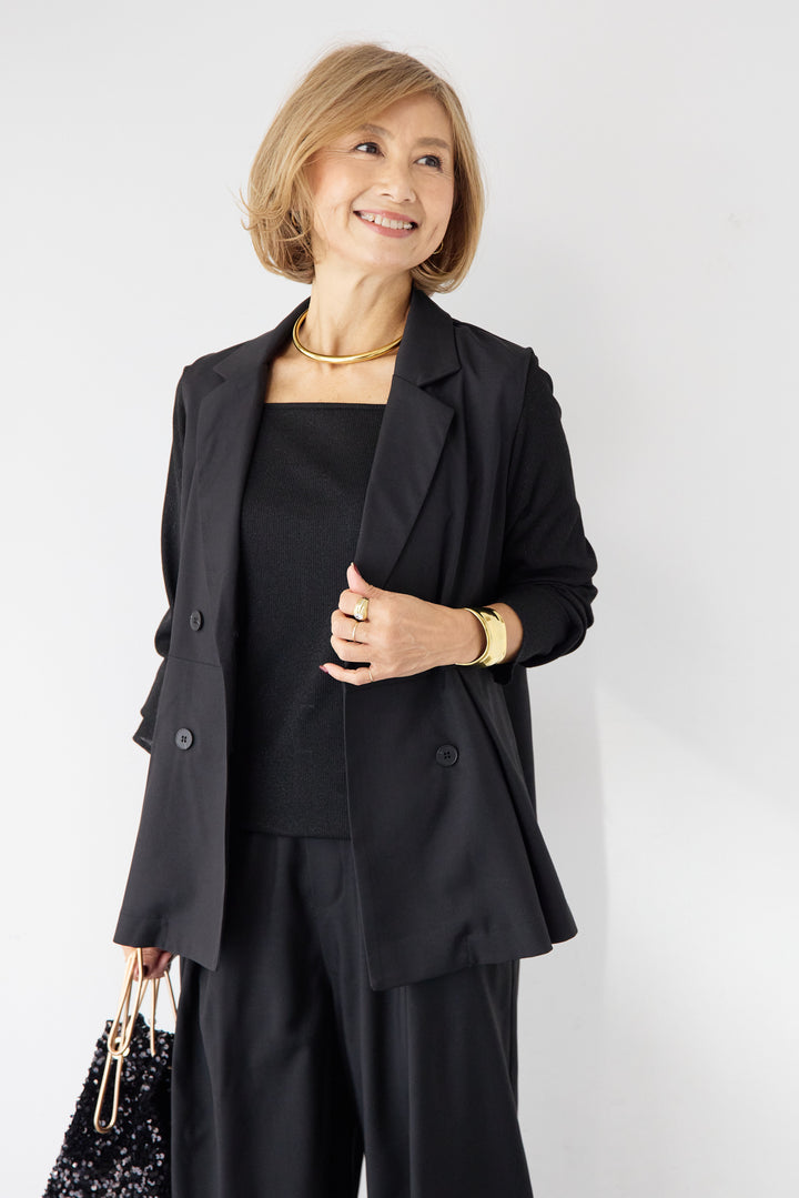 2タック ベルテッド・ワイドストレートパンツ（セットアップ対応）