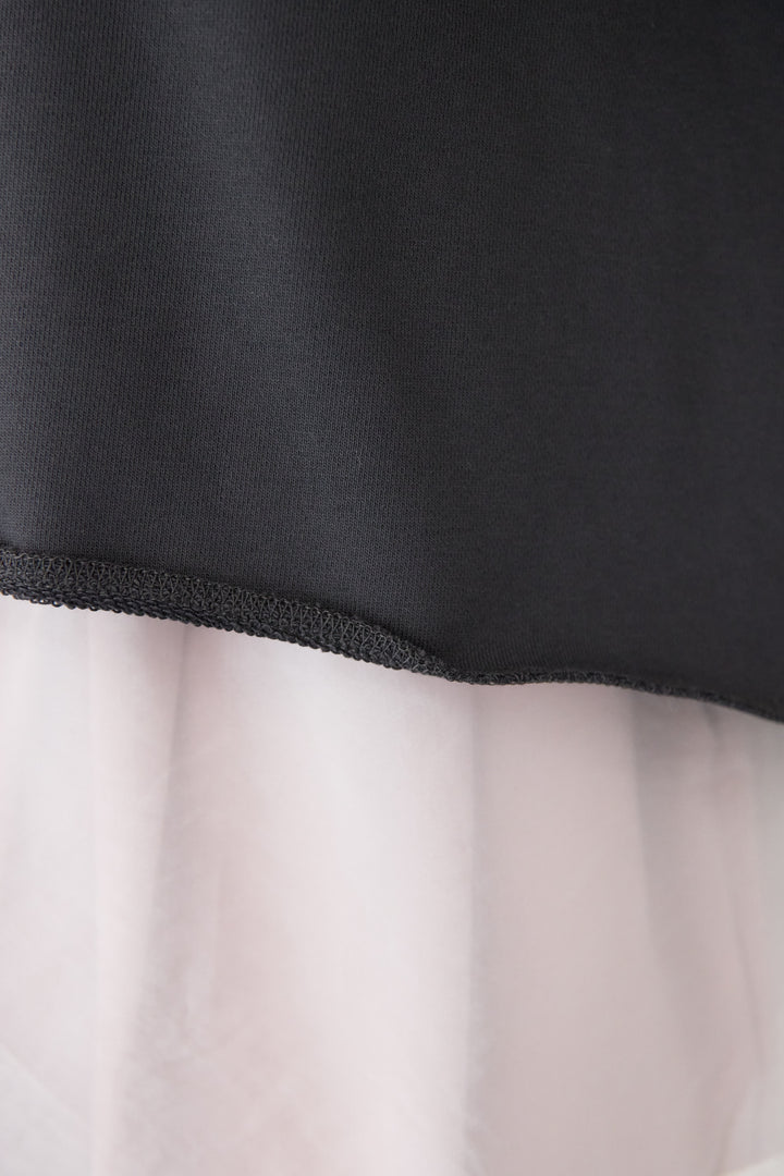 [SET]深Vネック ロゴ刺繍 ショートスウェットプルオーバー+ジョーゼットライク・カーゴジョガーパンツ(2set)