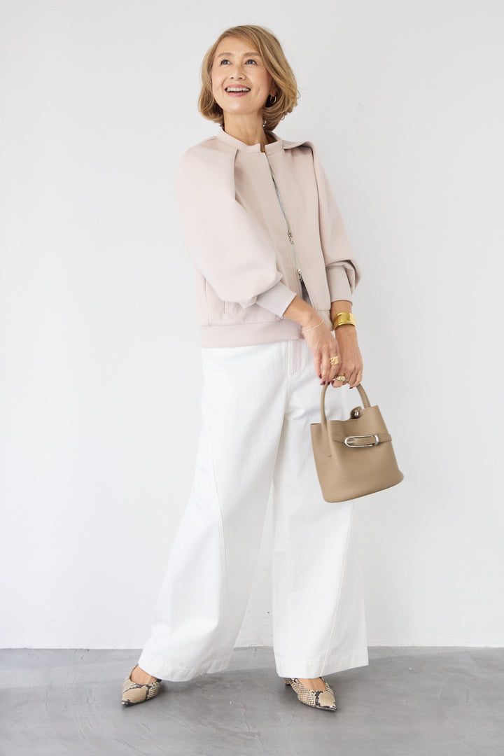 ケープスリーブ・ショルダータックブルゾン